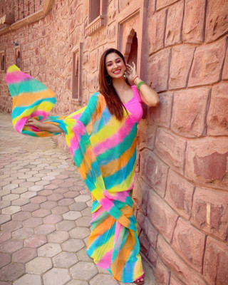 Sonika Ombre Bollywood Georgette Saree(Multicolor)