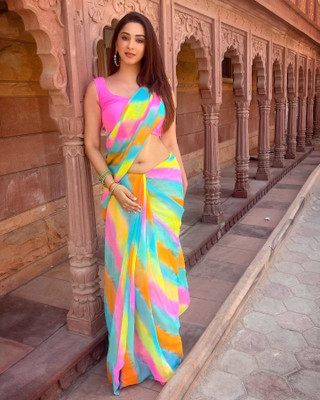 Sonika Ombre Bollywood Georgette Saree(Multicolor)