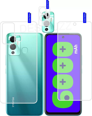 wooden craft Front and Back Tempered Glass for Infinix HOT 12 Play {Flexible}, X6816C, X6817, HOT 12 Play(Pack of 3)