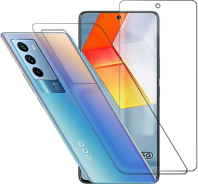 SOMTONE Front and Back Tempered Glass for vivo iQOO 9 SE(Pack of 2)