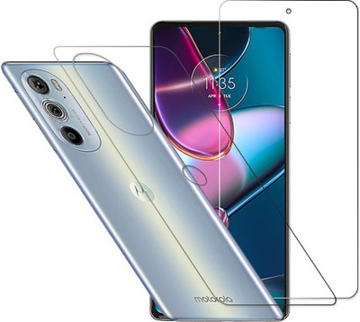 SOMTONE Front and Back Tempered Glass for Motorola Edge 30 Pro(Pack of 2)
