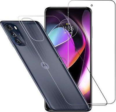 SOMTONE Front and Back Tempered Glass for Motorola Moto G (2022)(Pack of 2)