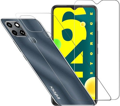 SOMTONE Front and Back Tempered Glass for Infinix Smart 6(Pack of 2)