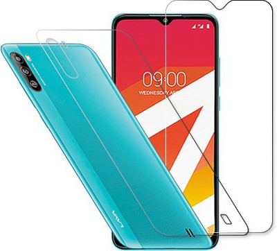 SOMTONE Front and Back Tempered Glass for Lava Z2(Pack of 2)