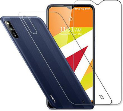 SOMTONE Front and Back Tempered Glass for Lava Z2s(Pack of 2)