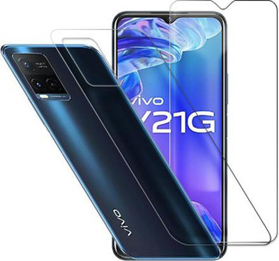 SOMTONE Front and Back Tempered Glass for VIVO Y21G(Pack of 2)