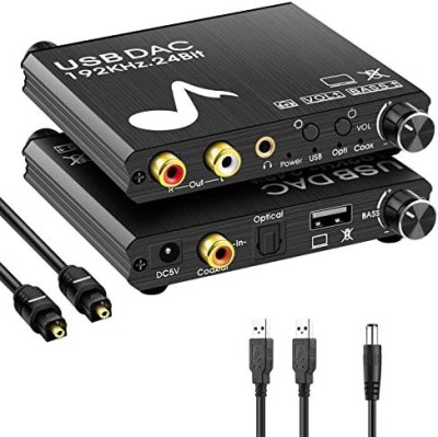 Etzin USB Input Digital to Analog Audio Converter Media Streaming Device(Black)