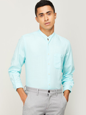 CODE by Lifestyle Men Solid Formal Blue Shirt