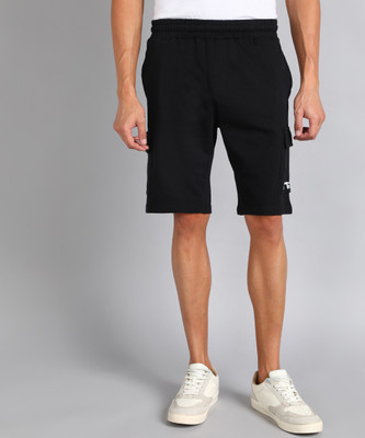 METRONAUT Solid Men Black Regular Shorts