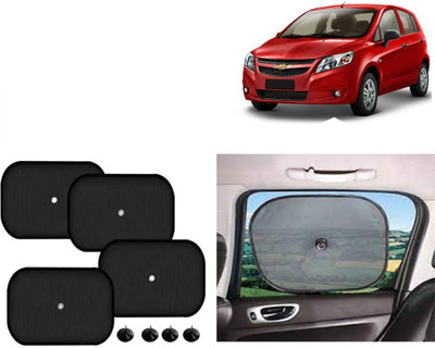 FINCOSTA Side Window Sun Shade For Chevrolet Sail Hatchback(Black)