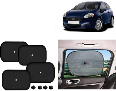 FINCOSTA Side Window Sun Shade For Fiat Grand Punto(Black)