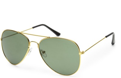 Soft Sun Aviator Sunglasses(For Men & Women, Green)