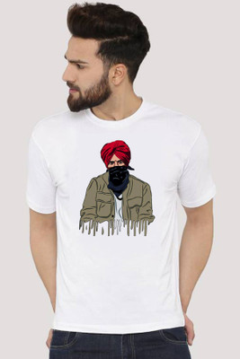 Deccan Store Printed Men Round Neck White T-Shirt