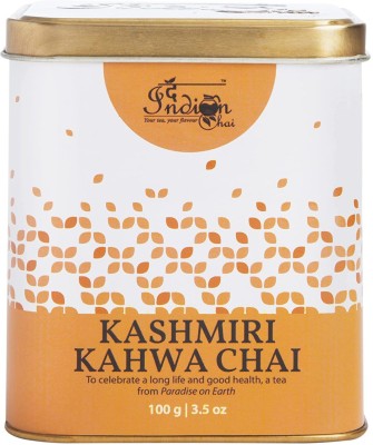 The Indian Chai Kashmiri Kahwa Green Chai 100g, Green tea for Weight Loss, Stress & Anxiety Herbal Tea Tin(100 g)