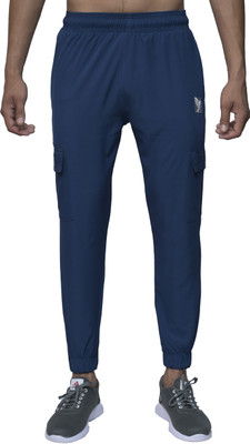J FLISE Self Design Men Blue Track Pants
