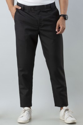 SILVERIO Regular Fit Men Black Trousers