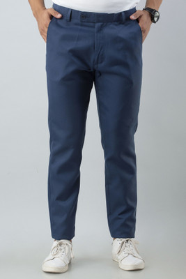 SILVERIO Regular Fit Men Blue Trousers
