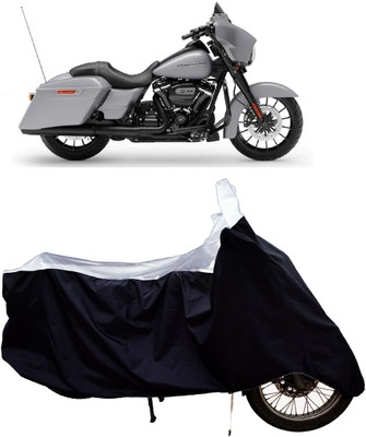 Tricway Two Wheeler Cover for Harley Davidson(Street Glide Special, White, Blue)