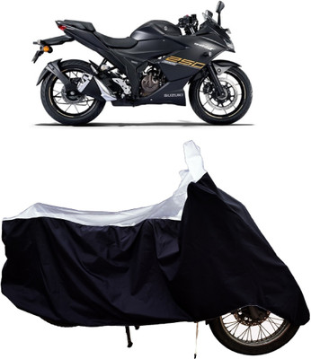 Tricway Two Wheeler Cover for Suzuki(Gixxer 250, White)