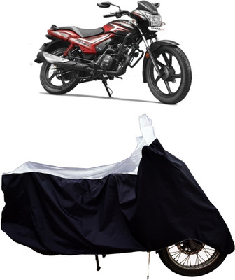 Tricway Two Wheeler Cover for TVS(Star City Plus, White, Blue)