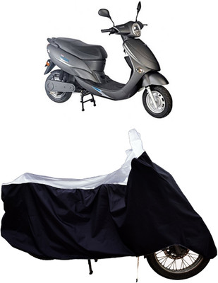 Tricway Two Wheeler Cover for Avon(E Star, White, Blue)