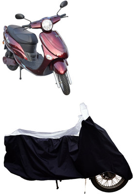 Tricway Two Wheeler Cover for Avon(E Star BS6, White)