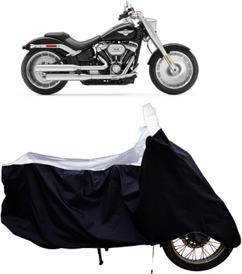 Tricway Two Wheeler Cover for Harley Davidson(Fat Boy, White)