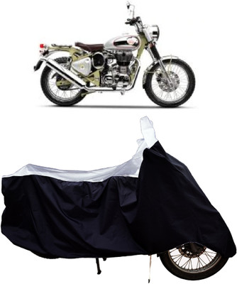 Tricway Two Wheeler Cover for Royal Enfield(Bullet Trials 500, White)