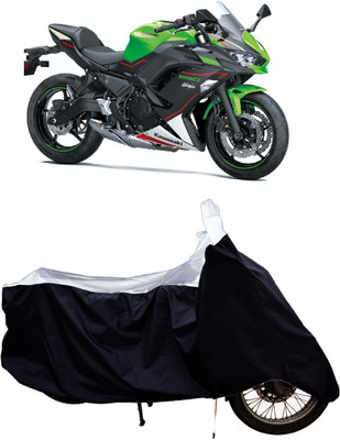 Tricway Two Wheeler Cover for Kawasaki(Ninja 650, White)