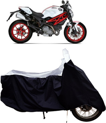 Tricway Two Wheeler Cover for Ducati(Monster 796 S2R, White, Blue)