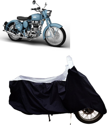 Tricway Two Wheeler Cover for Royal Enfield(Classic Squadron BS6, White)