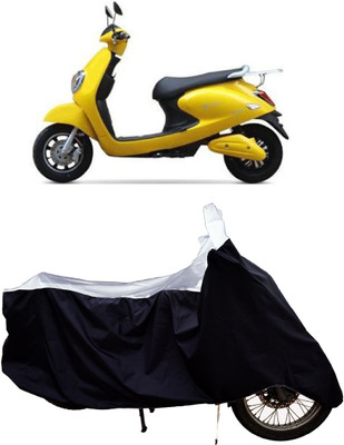 Tricway Two Wheeler Cover for Techo Electra(Emerge BS6, White)