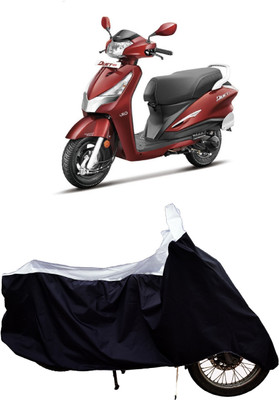 Tricway Two Wheeler Cover for Hero(Duet LX 110CC, White)