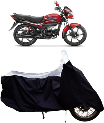 Tricway Two Wheeler Cover for Hero(Passion Pro i3S, White, Blue)