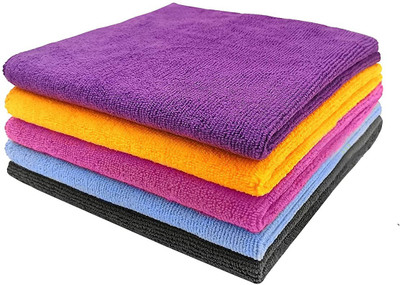 Kingsway Microfiber Vehicle Washing  Cloth(Pack Of 5, 380 GSM)