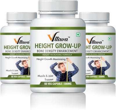VLTAVA Height GROW-UP For Helps Increasing Height (Pack of 3)(3 x 60 Capsules)