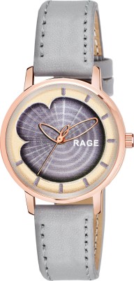 Rage Enterprise R-870 Grey Attractive Dial with Stylish Leather Belt Analog Watch  - For Girls