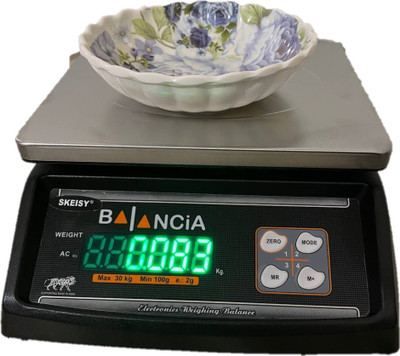 Skeisy steel Balancia 30kg Double Display Weight Machine For Kitchen/Shop Weighing Scale(Black, STEEL)