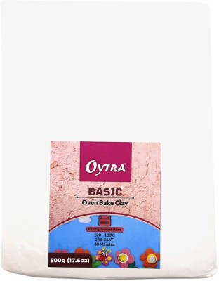 OYTRA 500 Grams 17.6 Oz Basic Series Polymer Clay Oven Bake (250A02 Pure White) Art Clay(500 g)