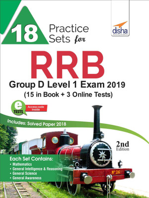 18 Practice Sets for Rrb Group D Level 1 Exam 2019 with 3 Online Tests(English, Paperback, unknown)