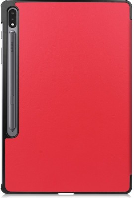 HIGAR Flip Cover for Samsung Galaxy Tab S8 Plus, Tablet Case with Pen Holder(Red, Hard Case, Pack of: 1)