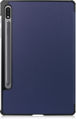 HIGAR Flip Cover for Samsung Galaxy Tab S8, Tablet Case with Pen Holder(Blue, Hard Case, Pack of: 1)