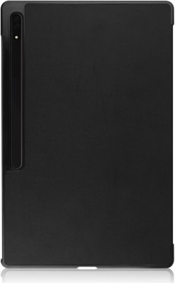 HIGAR Flip Cover for Samsung Galaxy Tab S8 Ultra, Tablet Case with Pen Holder(Black, Hard Case, Pack of: 1)
