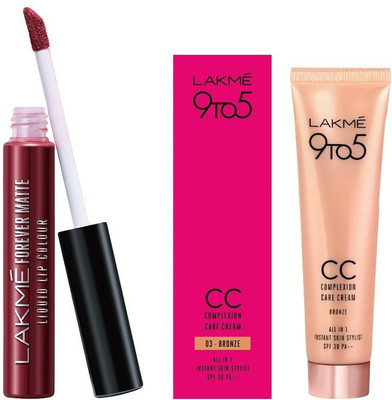 Lakmé CC Cream + Lipstick (2 Items in the set)