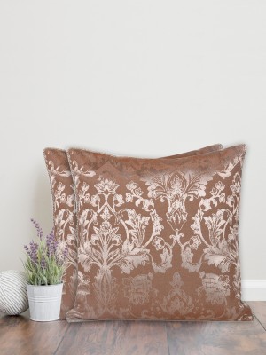 Home - the best is for you Self Design Cushions Cover(Pack of 2, 40 cm*40 cm, Brown)