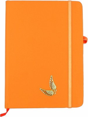 ASRAW Golden Wings A5 Sized Hardcover Diary A5 Diary Ruled 176 Pages(Orange)