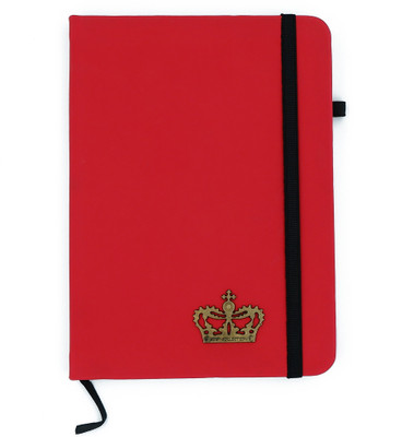 ASRAW Crown A5 Sized Hardcover Diary A5 Diary Ruled 176 Pages(Red)
