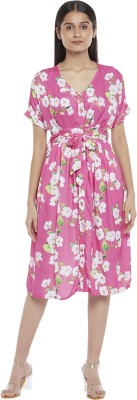 Honey By Pantaloons Women A-line Pink Dress