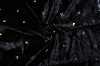 Durga Velvet Embroidered Blouse Material