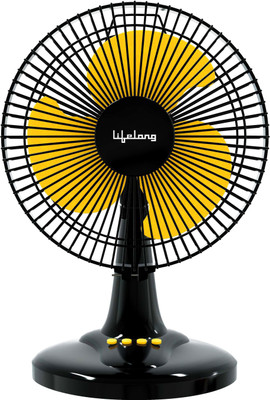 Lifelong Regalia Plus 400 mm 3 Blade Table Fan (Black, Pack of 1)